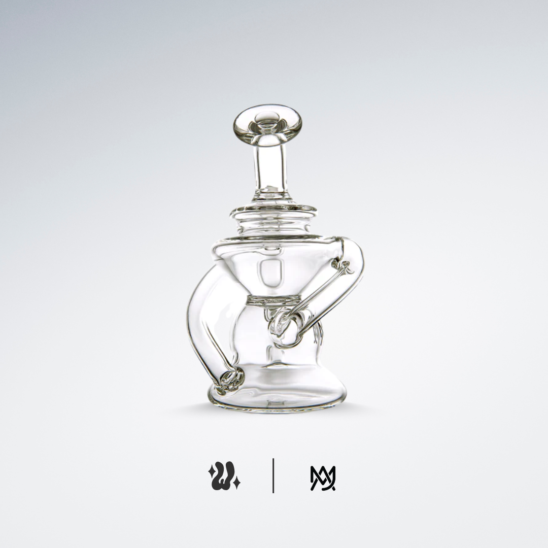 Hydra Mini Dab Rig by MJ Arsenal, featuring a Klein Recycler for enhanced vapor cooling.