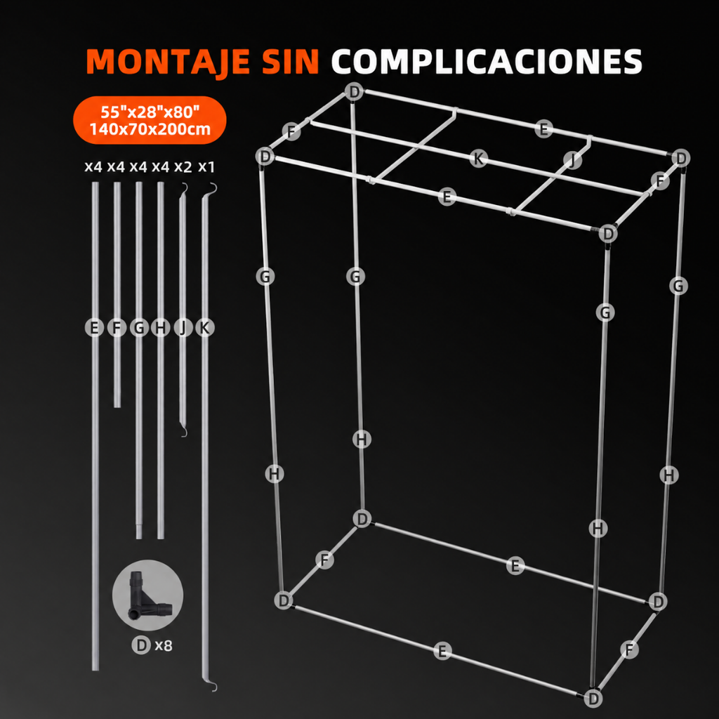 Carpa Spider Farmer para 2 a 4 plantas, o 6 a 8 plantas pequeñas en vegetativo