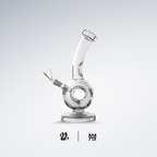 Saturn Mini Bong by MJ Arsenal, crafted in durable borosilicate glass with a unique cosmic design.