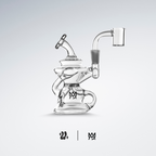 Hydra Mini Dab Rig by MJ Arsenal showcasing innovative Klein Recycler design for enhanced vapor cooling.