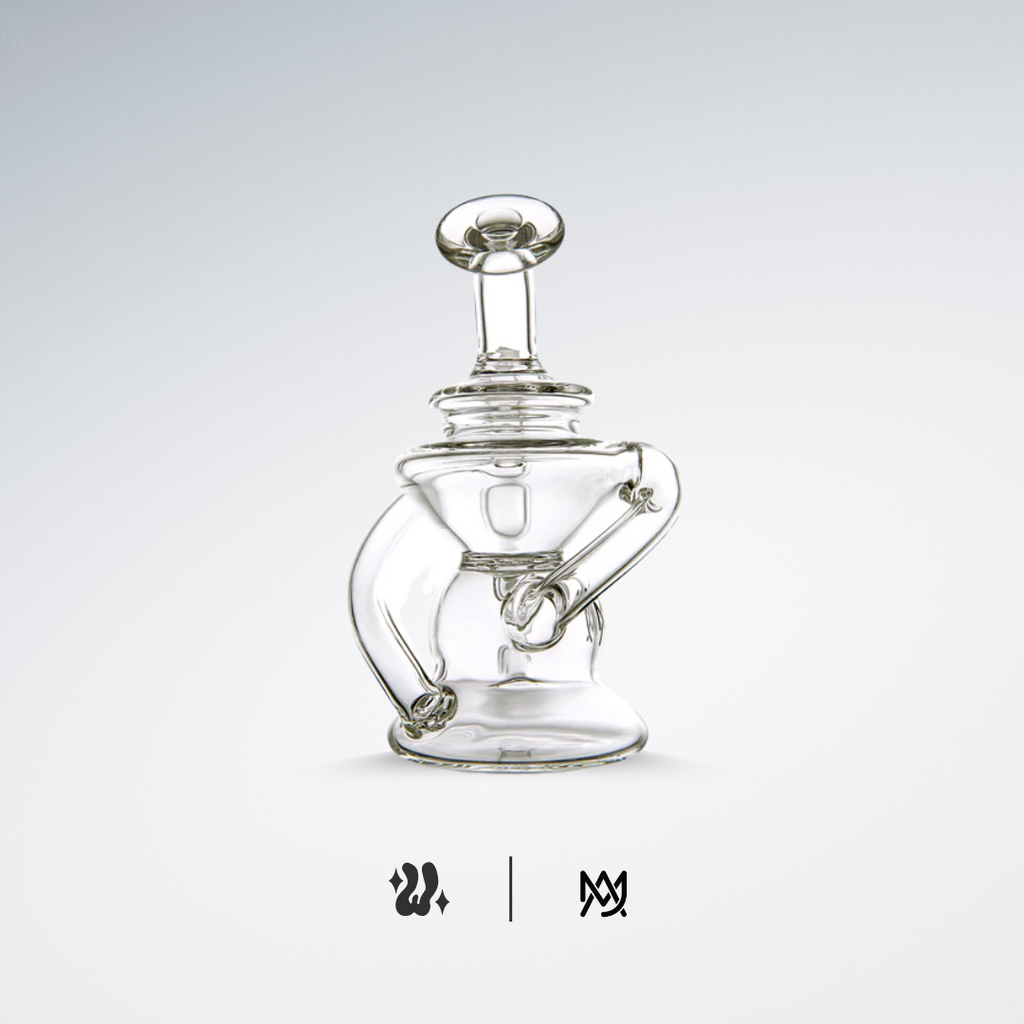Hydra Mini Dab Rig by MJ Arsenal, featuring innovative Klein Recycler design for enhanced vapor cooling.