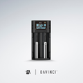 Cargador de baterías DaVinci de 2 bahías con pantalla LCD para 18650 y 18350