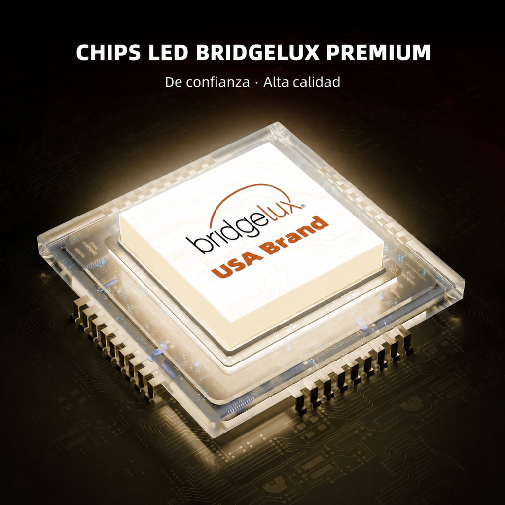 Luz LED SF1000 con eficiencia de 2,5 µmol/J y flujo de fotones de 249 µmol/s