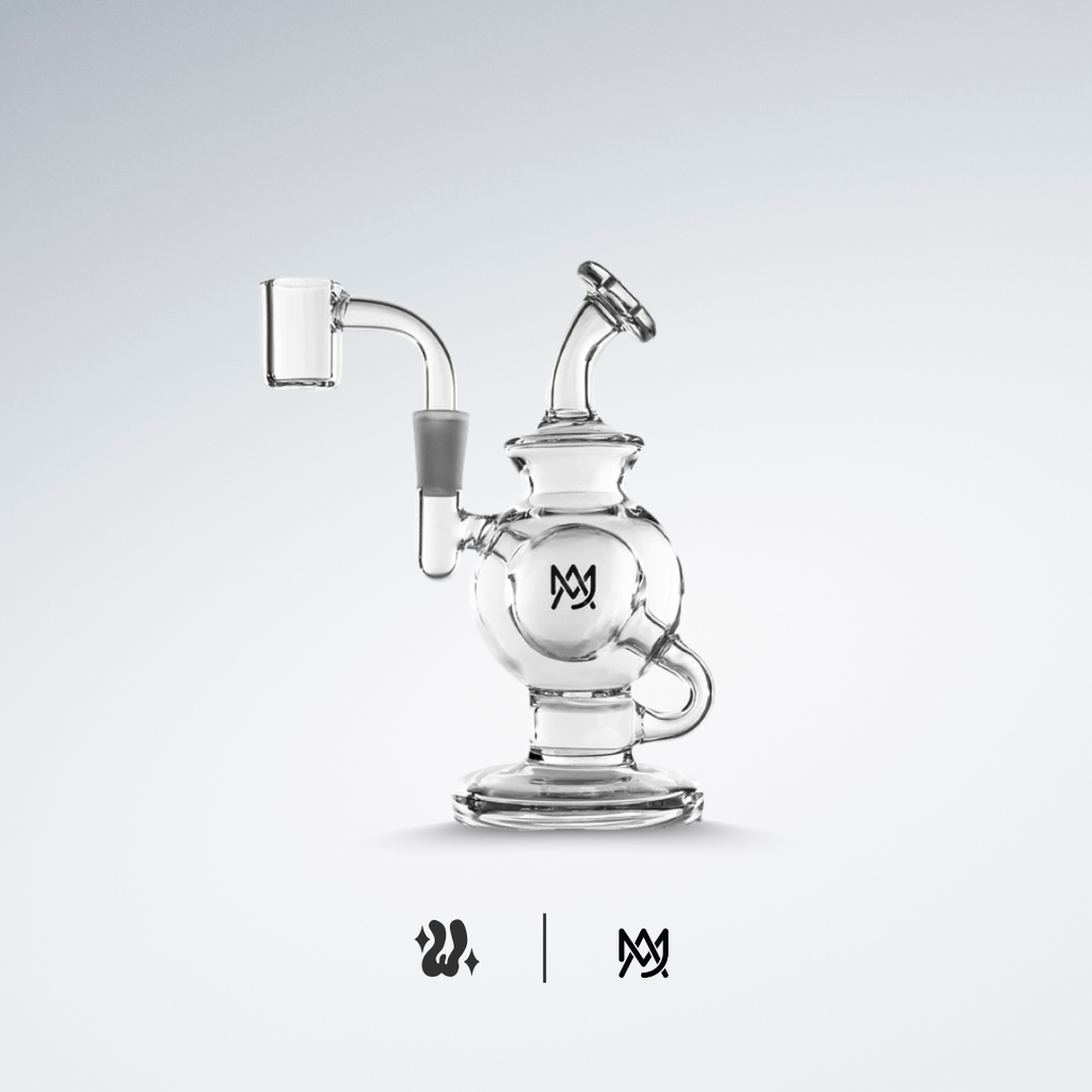 Mini Dab Rig MJ Arsenal Atlas de vidrio borosilicato con diseño de doble esfera