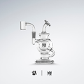Mini Dab Rig MJ Arsenal Atlas de vidrio borosilicato con diseño de doble esfera
